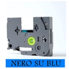 12mmX8m Nastro laminato compatibile per Brother TZe-531 nero su blu