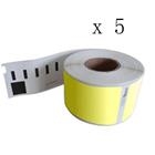 5 XEtichette Compatibili per DYMO 99012Y 89mmX36mm giallo LABELWRITER 400 450