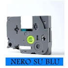 9mmX8m Nastro laminato compatibile per Brother TZe-521 nero su blu