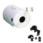 5 X DK11241, Etichette adesive compatibile per Brother DK-11241 152mmX102MM QL-1050, QL-1060N CON TELAIO/SUPPORTO .