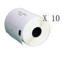 10 X DK11241, Etichette adesive compatibile per Brother DK-11241 152mmX102MM QL-1050, QL-1060N CON TELAIO/SUPPORTO .