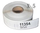 5 X DYMO 11354,Etichette compatibile per DYMO DM-11354 57mmX32mm Dymo LabelWriter 310, 320, 330, 330 Turbo, 400, 400 Turbo, 400 Twin Turbo, 400 Duo, 450, 450 Turbo, 450 Twin Turbo, 450 Duo