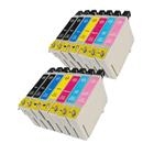 14 Cartucce d'inchiostro compatibile Epson T0801 T0802 T0803 T0804 T0805 T0806 (4x nero + 2x ciano + 2x magenta + 2x giallo + 2x ciano chiaro + 2x magenta chiaro)