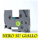 6mm x 7m Nastro laminato compatibile per Dymo S0720790 (43618) nero su giallo