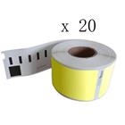 20 XEtichette Compatibili per DYMO 99012Y 89mmX36mm giallo LABELWRITER 400 450