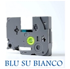 12mmX8m Nastro laminato compatibile per Brother TZe-535 blu su bianco