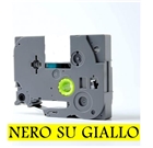 12mmX8m Nastro laminato compatibile per Brother TZe-631 nero su giallo