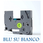 12mmX8m Nastro laminato compatibile per Brother TZe-233 blu su bianco