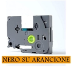 12mmX5m Nastro laminato compatibile per Brother TZe-B31 nero su arancione