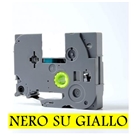 9mmX8m Nastro laminato compatibile per Brother TZe-621 nero su giallo