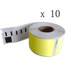 10 XEtichette Compatibili per DYMO 99012Y 89mmX36mm giallo LABELWRITER 400 450