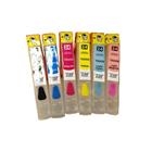 6 CARTUCCE VUOTE RICARICABILI AUTORESETTANTI PER EPSON T2431 T2432 T2433 T2434 T2435 T2436