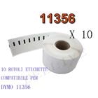 10 X DYMO 11356, Etichette adesive compatibile per DYMO DM-11356 S0722560 89mmX41mm 